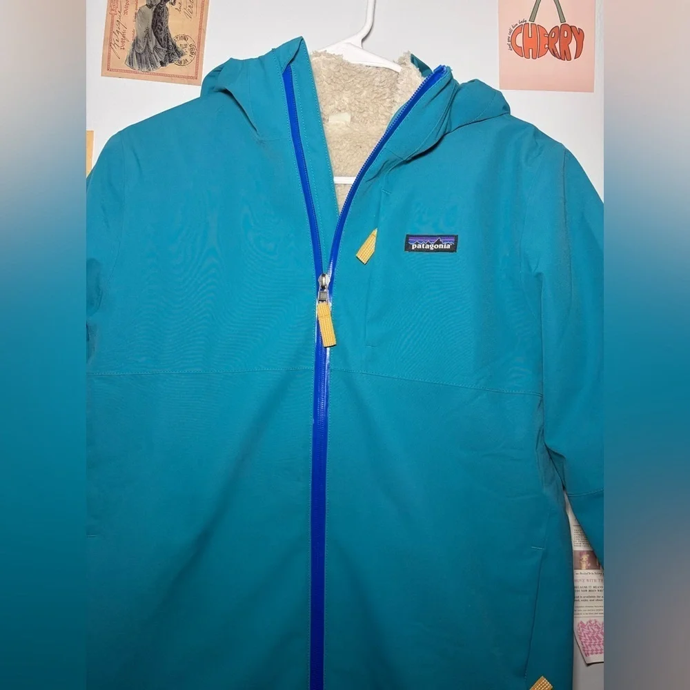 Patagonia Blue Jacket with Yellow Details